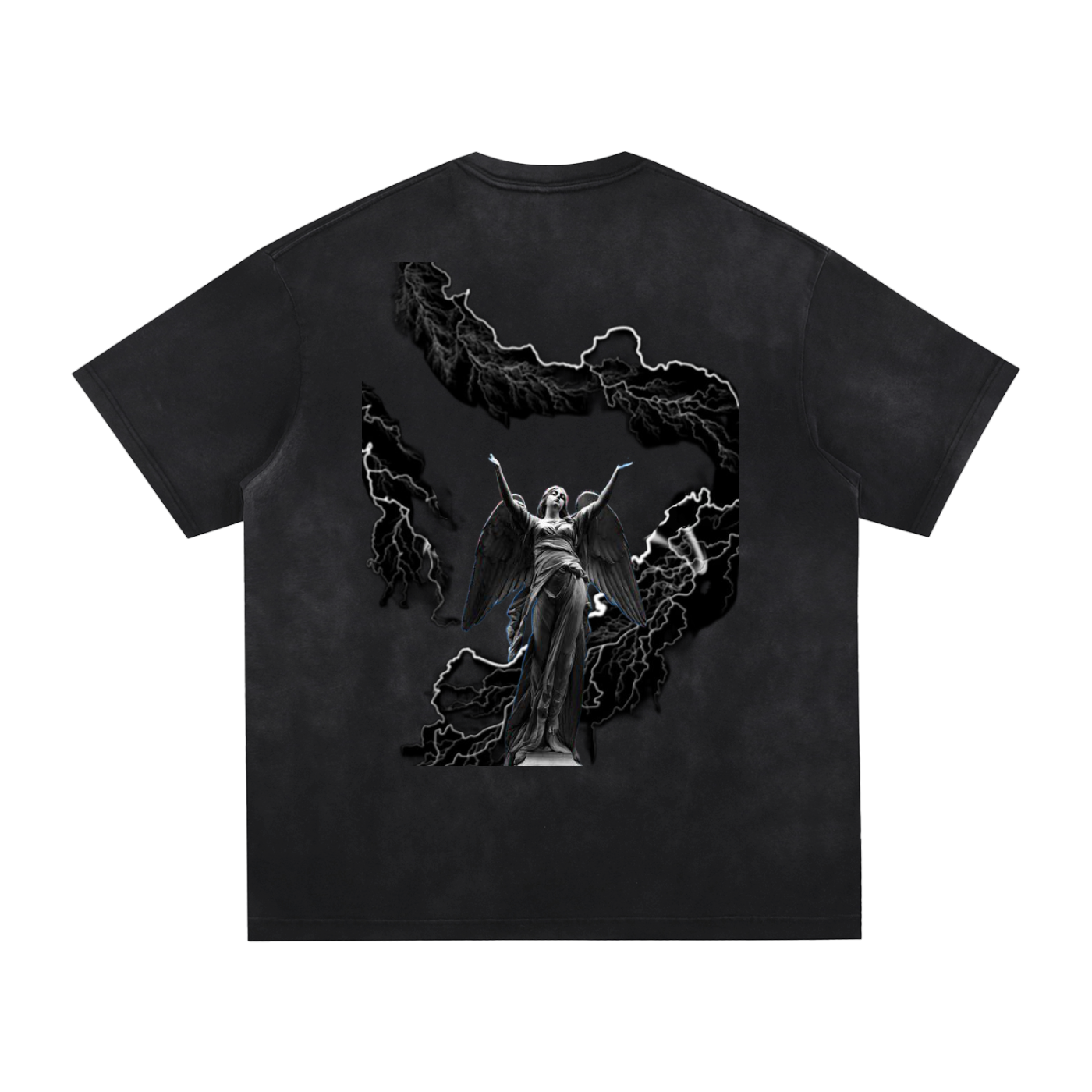 Graphic Vintage Washed Hand-Frayed T-Shirt