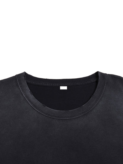 Graphic Vintage Washed Hand-Frayed T-Shirt